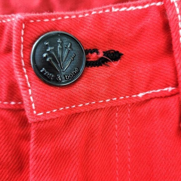 RAG & BONE canvas utility red jeans - Picture 5 of 11